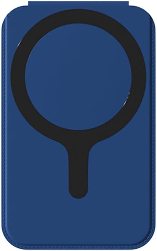 Secure Card Holder Double Magnet Grip Pocket Friendly Magnetic Wallet Secure Card Storage for Phone 16/15/14/13/12 (Blue)