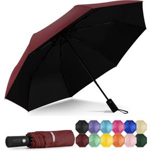 Yoobure Windproof Travel Umbrella - Automatic Umbrellas for Rain, Compact Folding Umbrella with UV Protection, Lightweight Portable Design for Backpack/Walking/Car, Sun & Storm Ready