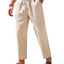 COOFANDY Mens Linen Pants Casual Straight-Legs Trousers Regular Fit Yoga Beach Hippie Summer Pants, XL