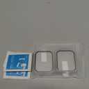 Misxi 2 Pack Hard PC Case with Tempered Glass Screen Protector Compatible with Apple Watch SE 2 (2024) SE Series 6 Series 5 Series 4 44mm, 1 Silver + 1 Transparent