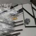 12 Pack L20 x H 12" Black Heavy Duty Shelf Brackets with Screws Metal Shelf Brackets Shelf Support Angle Brackets for Shelves L Brackets Heavy Duty Floating Shelf