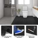 Drainage Floor Mat 3'x16'5'' Non Slip Commercial Mats 1/5'' Thick PVC Rubber Mesh Hollow Mat Entrance Mat for Wet Area Kitchen Swimming Pool Bathroom Washroom Restaurant Garage(Black, 3'x16'5''), 2'11" x 16'5"