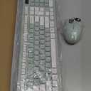 Wireless Keyboard and Mouse Combo, Full-Sized Wireless Keyboard and Adjustable DPI Mouse, 2.4GHz USB Receiver, Silent Keyboard and Mouse for PC, Windows, MAC, Desktop, Laptop (Avocado Green)