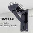 RV Awning Support Roller Cradle Center Support for RV Camper Awning, Black