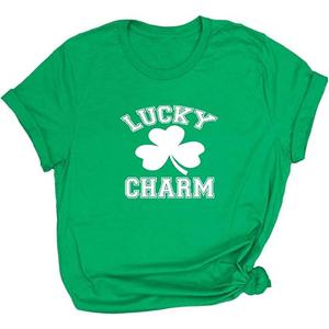 St Patricks Day T Shirt Womens Paddy's Irish Shirt Womens Funny T Shirt Tops, Medium
