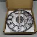 Vantic 24 Inch Large Wall Clock, Arabic Numeral Metal Oversized Wall Clocks for Living Room Decor, Bedroom and Kitchen, Completely Silent, Non Ticking, Battery Operated