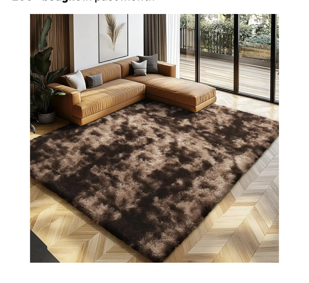 Shag Area Rugs for Bedroom Living Room,4X6 Ultra Soft Fluffy Area Rugs for Dorm,Indoor Carpet Nursery Rugs for Kids Girls Room Home Decor, Mottling Brown