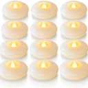 Homemory 12 Pack 3 Flameless Led Floating Candles, 200 Hour White Battery Operate Waterproof Tealights for Cylinder Vases, Centerpieces at Wedding Decor, Party, Pool : Home & Kitchen