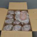 DARJEN Pink Votive Candle Holders Set of 24- Round Glass Candle Holders Bulk for Flameless LED Tea Waxes, Romantic Candle Holder for Wedding & Home Table Decor, Various Parties