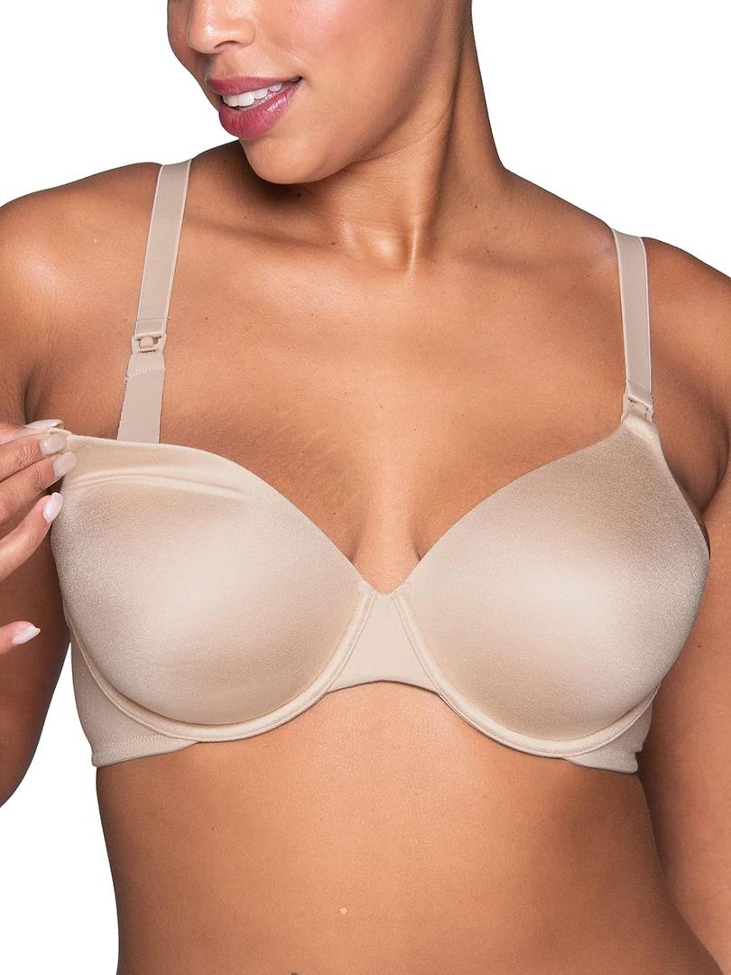 Vanity Fair Womens Maternity Nursing Bras for Breastfeeding: Front Clip Underwire Bra Stretch Cups, (40DD, Neutral)