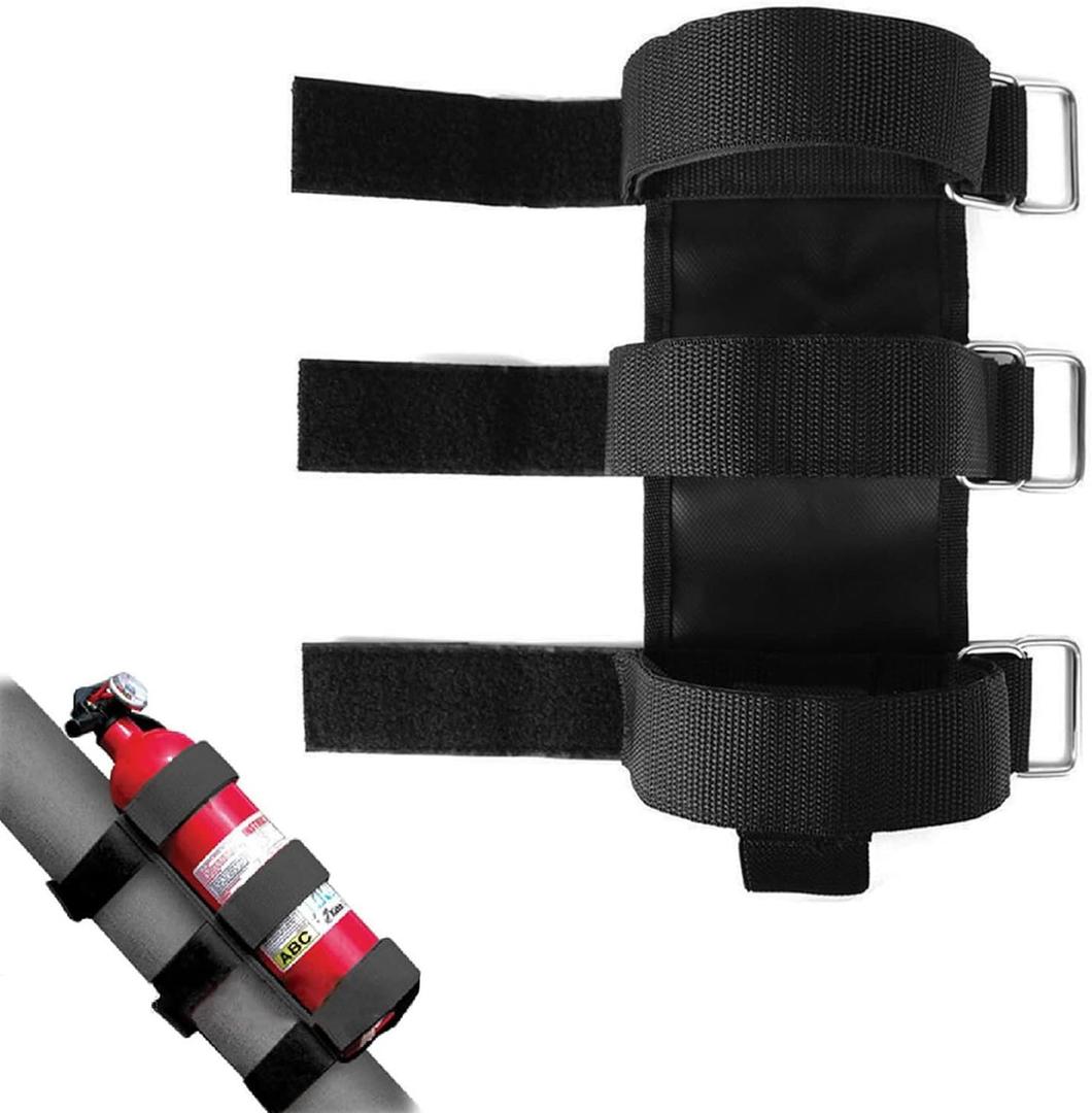 Xislet Offroad Roll Bar Fire Extinguisher Holder Compatible with Polaris UTV RZR Ranger Can-Am Maverick X3 Commander Extinguisher Mount Quick Release, Size: 1 x Large