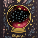 Surface Packaging Crystal Ball Deserve This Rectangle Gift Card Holder Tin, 3 ct 
