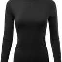 Womens Premium Long Sleeve Turtleneck Lightweight Pullover Top Sweater, Size Small