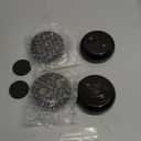 Michanco 30MM Furniture Legs 1 Inch Set of 4,Round Short Replacement Wood Bun Feet for Couch Sofa Ottoman Screw in Black