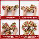Christmas Tree Topper Bow 45" *13" Red Green Dot Handmade Large Christmas Bows Tree Topper, Wreath Bow for Xmas Holiday Home Wedding Indoor/Outdoor Decoration (WBTM-G/RPNT)