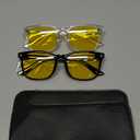 livho High Tech Blue Light Glasses - Advanced 99% Blue Light Blocking Computer Glasses - Anti Eyestrain & UV Glare Protection (*B1 Light Black+clear)