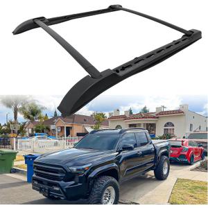 Roof Rack Rails Cross Bars Fit for 2024-2026 Toyota Tacoma Double Cab Aluminum Cargo Bars Cargo Rack Crossbars Luggage Carrier, for Loading Kayak Snowboard Bike Rooftop Accessories