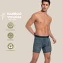 Men's Underwear Viscose from Bamboo Mens Boxer Briefs 6 Inch, Moisture Wicking Underwear for Men Pack, Open Fly (L)