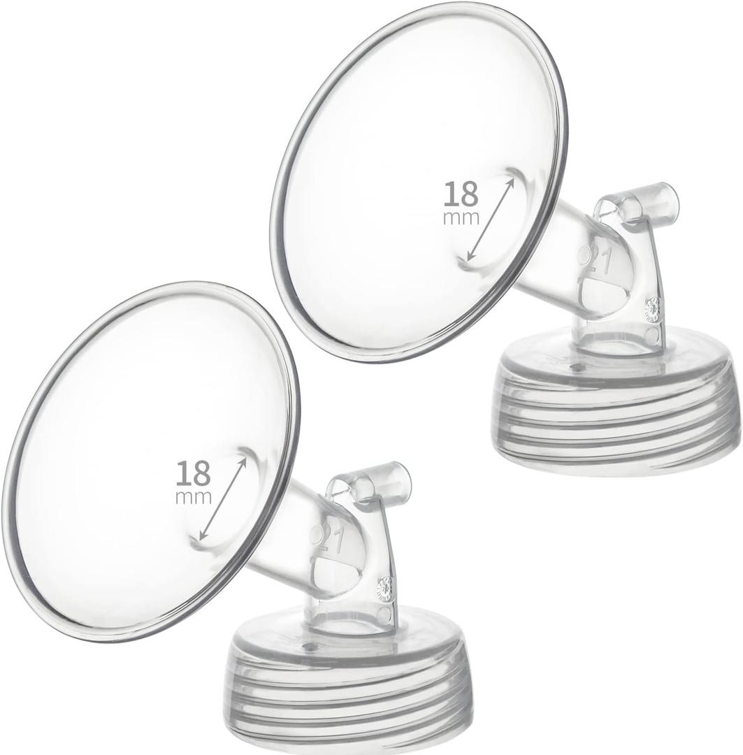 18mm Flanges Compatible with Spectra S2 S1 9 Plus Ameda MYA Motif Luna Breastpumps Replacement to Pump Parts Flange. Compatible with Spectra Parts/Accessories