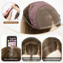 Lace Front Hair Toppers with Band for Women 5.5x4 Pre-cut Closed Lace Hairline Synthetic Straight Hair Wear and Go Glueless Toppers for Beginners Bernstein