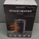 SereneLife Smart Space Heater  1500W Indoor Electric Heater with Thermostat, Remote Control, 12-Hour Timer, Wi-Fi Enabled PTC Ceramic Heating for Home and Office, Gray (5.9" x 5.9" x 9.5")