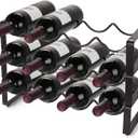 Stackable Rack Countertop, 12 Bottles 3 Tier Cabinet Counter, Rack Holder and Storage, Metal Bottle Holder Freestanding for Cabinet