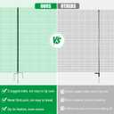Temporary Fence with Posts, 36" x 50' Plastic Garden Fence Animal Barrier with Metal Stake Windbreak Rope, Portable Temporary Fencing for Dogs Outdoors Backyard Animal Protect