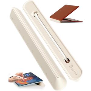 ergounion 3 in 1 Silicone Laptop Stand, Keyboard Riser for Ergonomic Typing/Reading, Portable Laptop Cooling Stand, for Home Office School and Travel, Oval Base, Bright Beige