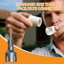 pvc pipe threading tool - integrated internal & external pipe cutter for pvc/plastic pipes with drill compatibility and multi-size adaptability.(Please switch the electric drill to low speed mode)