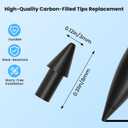 4 x 6PCS Replacement Tips Compatible with Remarkable Paper Pro Pen, Durable & Precise Carbon-Filled Pro Pencil Nibs Black