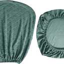 Oilproof Elastic Stretch Chair Slipcovers, Computer Desk Chair Cover, Protective Chair Scratched Protector (Green)