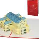 LINPopUp, LIN17331 3D Pop Up Cards with Envelope Red