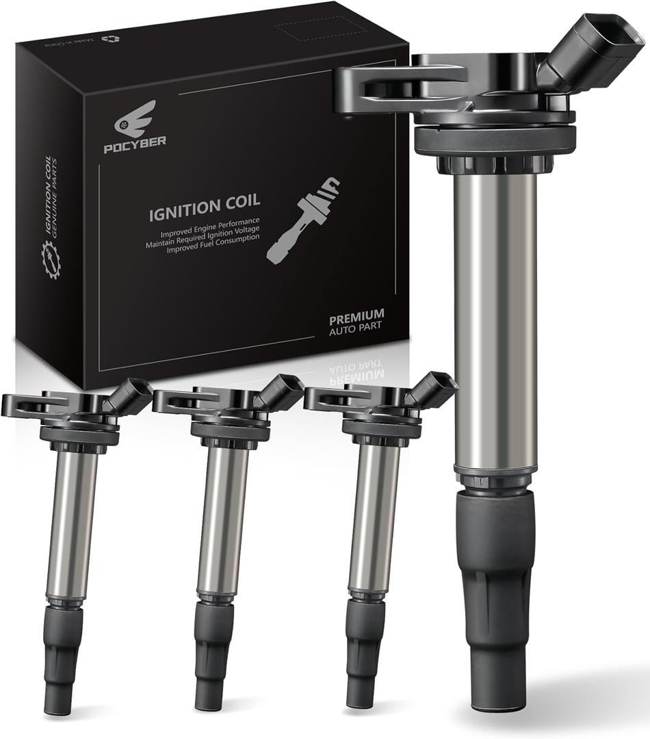 Ignition Coil Pack of 4 Compatible with 1.8L L4 Toyota Corolla Prius Matrix Scion XD Replace OEM UF596 90919-02258 C1714