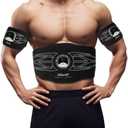 Ab Stimulator Muscle TonerAbs Muscle Stimulator Abdominal Toning Fitness Belt for Men and Women Black
