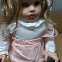 Pinky Reborn Big Size 26 Inch Big Realistic Reborn Toddler Girl Doll Handmade Silicone Soft Vinyl Limbs and Cloth Body Baby Doll that Look Real Lifelike Newborn Baby Dolls Toy Set for Kids
