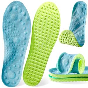 4D Cloud Soles Insoles for Women and Kids,Soft Shock Absorption Massage Insoles -Comfort Sports Shoe Inserts Arch Support Insoles, Work Boot Shoe Insole (Blue, XS Men 6~7 /Women 7.5)