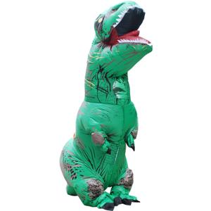 Halloween Inflatable Dinosaur Costume Adult Fancy Dinosaur Suit Blow up Trex Costume Full Body Dino Costume (Green)