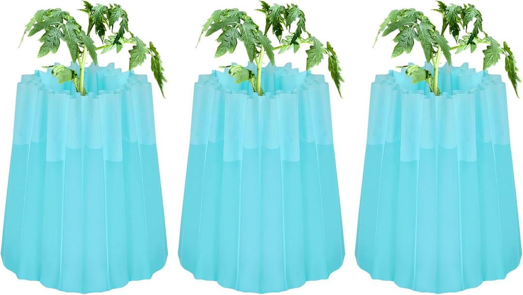 Geetery 3 Pcs Gardener Insulating Plant Protector Early Season Plant Protector Wall of Water Tomato Gardening for Antifrost Cold Weather