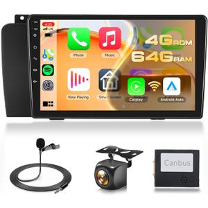 4G+64G Android Stereo for Volvo XC70/V70/S60 2004-2007 Upgrade 9 Inch IPS Touch Screen Head Unit, Driauto Car Stereo with Wireless Carplay Android Auto GPS WiFi DSP Bluetooth FM RDS Backup Camera