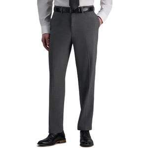 Haggar Men's Haggar Men’s Jmh 4-Way Stretch Slim Fit Flat Front Dress Pant, (30W x 30L, Med Grey)