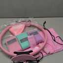 Pilates Essentials Kit for Women - Better Yoga Pilates Kit for Home Workouts with Pilates Ring and Ball Set, Booty Bands, Figure 8 Resistance Band, Yoga Bands for Stretching (Pink)