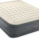 Intex PremAire II Luxury Air Mattress: Built-in Electric Pump  Firmness Control Button  Queen Size  18in Elevated Bed Height  600lb Weight Capacity