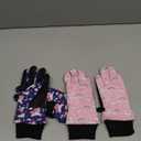 Honoson 2 Pairs Kids Snow Gloves Winter Waterproof Kids Ski Gloves Youth for Girls Boys Outdoor Toddler Snowboard Warm Clothe (2-4 Years, Unicorn Pattern)