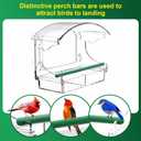 Clear Acrylic Window Bird Feeder for Outside with 4 Strong Suction Cups and Detachable Seed Tray, Highly Transparent Outdoor Viewing Birdfeeder, Wild Bird House Box