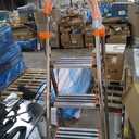 8 Step Ladder, Folding Ladder with Wide Anti-Slip Pedal, Sturdy Steel Step Stool, Convenient Handrail, Lightweight, Portable for Home, Kitchen, Garage