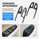 SIKUAI Carbon Fiber Window Switch Cover Trim for Honda Accord 4-Door Sedan With Navigation 2003-2007 (LHD Only), Anti-Scratch Interior Door Lock Control Button Frame Protector Sticker, Black 4PCS