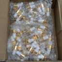 100 Pack 1ml Clear Glass Dropper Bottles with 4 Pcs Plastic Droppers, Mini Sample Dropper Bottles for Essential Oils Perfume Cosmetic Liquid, Empty Travel Sample Vials with Gold Cap