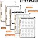 2026 Planner, Weekly and Monthly Planner for Women, Jan 2026 - Dec 2026 Pretty 2026 Calendar Planner with Monthly Tabs, Inner Pocket, Spiral Binding, Perfect for Office Home School - 6.3" x 8.5", Fluttering Night