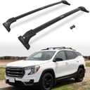 265LBS Lockable Cross Bars Roof Rack Fit for 2018-2024 GMC Terrain & Chevy Chevrolet Equinox Aluminum Crossbars Cargo Bar Luggage Baggage Carrier Rooftop Accessories, for Storage Bag Kayak Canoe Bike