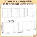Sintuff Clear Plastic Dog Playpen Gate 8 Panel 165" W x 28" H Transparent Freestanding Pet Playpen Indoor Foldable Adhesive Pet Fence Barrier for Doorway for Small Dogs Puppy